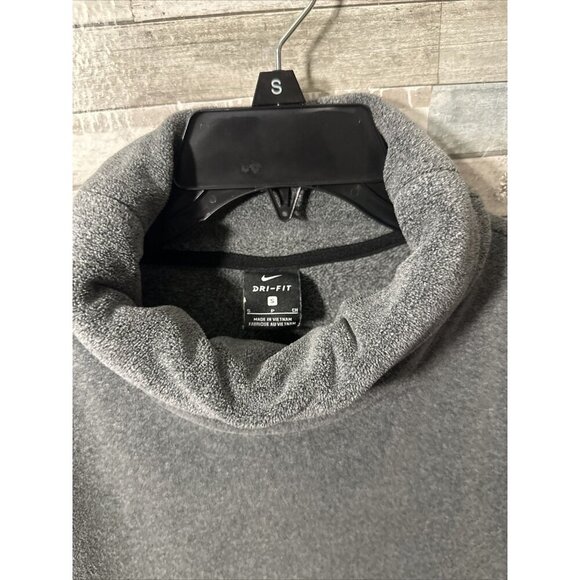 Women’s Nike Dri Fit Fleece Sweater Gray Mock Neck Size Small - Picture 10 of 16